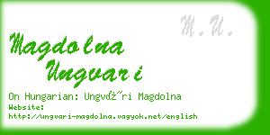 magdolna ungvari business card